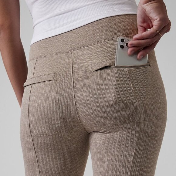 Athleta‎ Delancey Herringbone Stripe Leggings S Bluff Grey - Picture 1 of 10